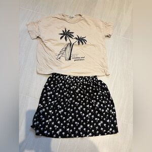 H&M Beige and Black Kids Matching Set